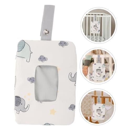 JOINPAYA Reusable Wipes Dispenser Pouch Large Capacity Polyester Cotton Travel Holder for Baby Wipes Easy-Carry for Cars and Offices — view 5