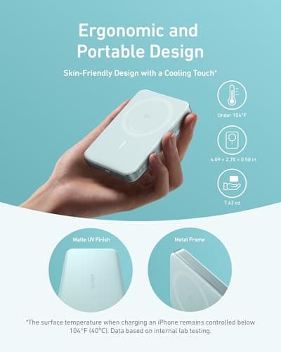 Anker MagGo Power Bank, 10,000mAh Qi2-Certified 15W Portable Charger — view 4