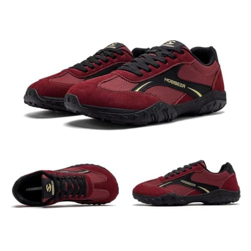 HOBIBEAR Barefoot Wide Toe Shoes for Men Women Zero Drop Minimalist Lightweight Casual Walking Trainers(Red,UK 7.5) — view 5