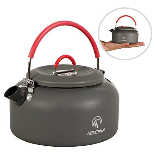 REDCAMP 0.8L Small Camping Kettle,Compact Lightweight Tea Kettle