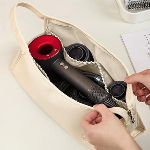 Veki Travel Storage Bag for Dyson Airwrap, Hair Tool Travel Case, Beige — view 6