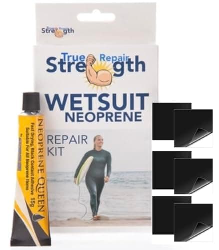 Wetsuit Neoprene Repair Kit - Fix neoprene Wetsuits - Drysuits - Fishing Waders - Neoprene Boots And Gloves - Neoprene Glue And Heavy Duty Instant Fix Tape Patches - Waterproof Long Lasting Repair