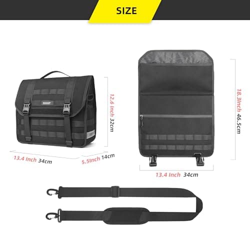 Rhinowalk Motorcycle Saddlebag 13L Waterproof Luggage Bag Quick Release Motorcycle Side Bag for Motorbike Travel(Black, 1 Pack) — view 2