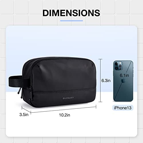 BAGSMART Men's Wash Bag, Large Capacity Travel Toiletry Bag & Wet Pocket — view 5