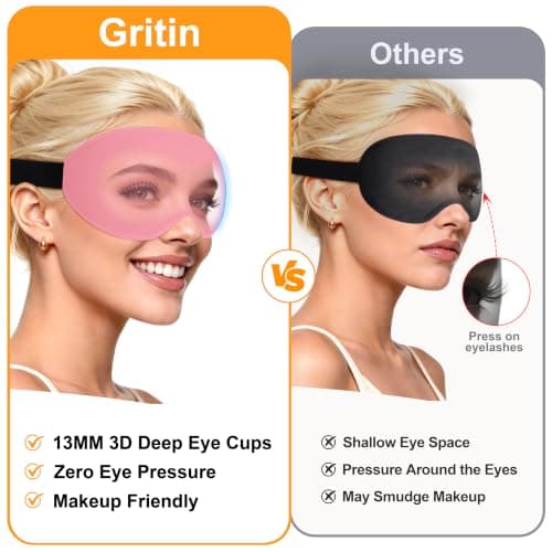 Gritin 2026 Gen 2 Sleep Mask-100% Blackout Eye Sleeping Mask for Women&Men — view 3