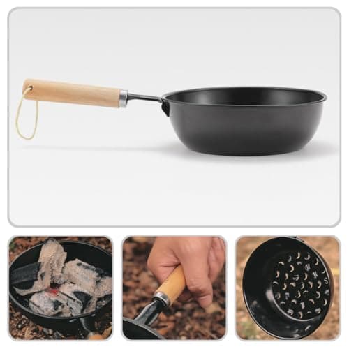 Portable Barbecue Charcoal Burner Iron Pot for Outdoor Camping — view 4