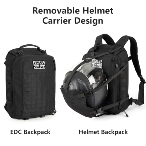 Motorcycle Backpack Helmet Bag: 20L Tactical Motorcycle Rucksack Men Women — view 3
