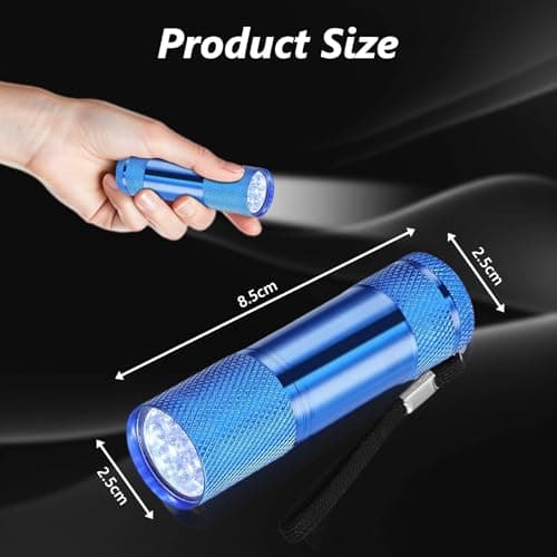 flintronic 5 Pack LED Small Torch, Small Pocket Flashlight with 9 LEDs, Aluminium Torches, with Lanyard, Super Bright, for Adult Camping Hiking Outdoor Gifts, Batteries Included — view 2