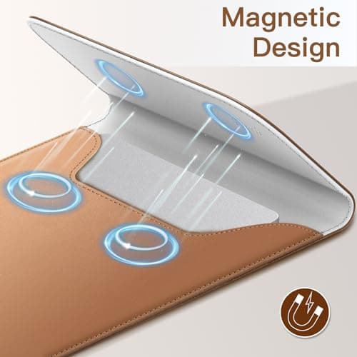 JETech Slim Laptop Sleeve for 13-Inch Devices, Brown — view 4