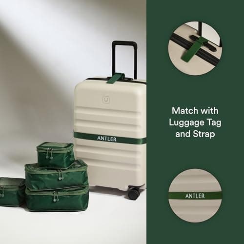 ANTLER - Compression Packing Cubes, Set of 4 Essential Packing Cubes for Suitcases and Backpacks - Holiday, Travel & Accessories Organiser, Easy Clothes and Shoe Storage - Antler Green — view 6
