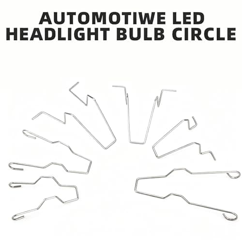 6pcs Bulb Retaining Spring Clips for H7 LED Headlight, Car Headlights Assembly, Headlamp Replacement Retaining Clips, Universal Car Head Light Clamp Accessories for H1 H3 H4 — view 2