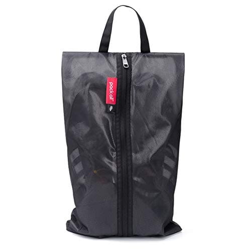 pack all Plus-Sized Shoe Bags for Travel, Water Resistant Shoe Pouch, Black