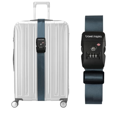travel inspira TSA Approved Luggage Straps, Suitcases Identifier (Navy)