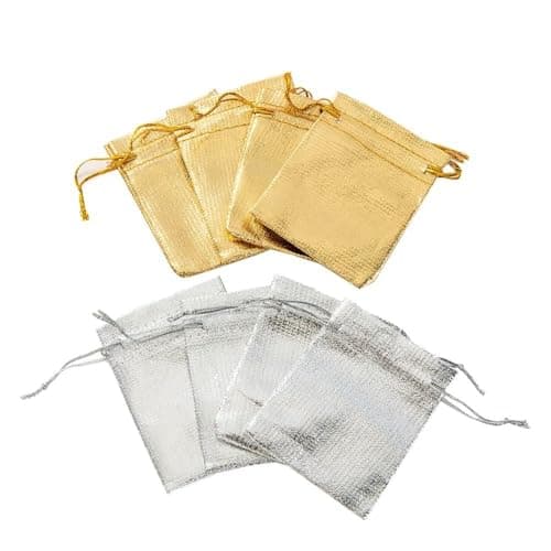 Packing Bags - Gold Foil Cloth Pouches(Golden,7x9cm) — view 5