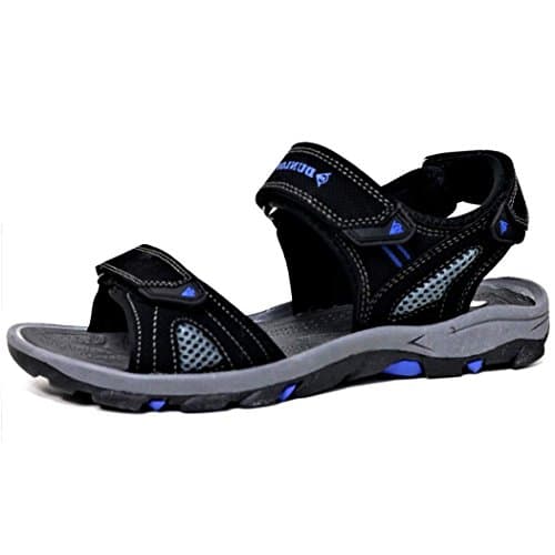 DUNLOP Men's Sports Beach Trekking Walking Hiking Hook & Loop Sandals Sizes 7-12 (9 UK, Black Royale) — view 2