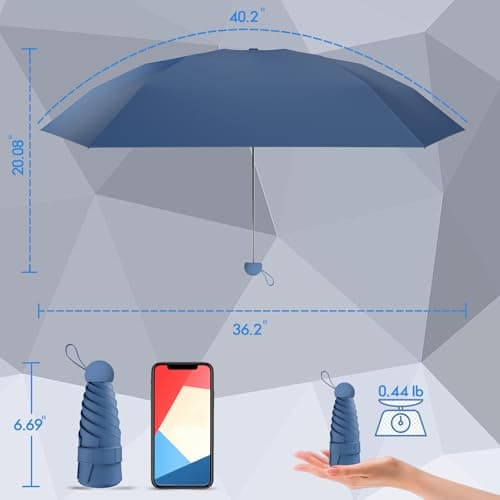 Copulan Mini Travel Umbrella, UPF 50+ Compact Fits in Purse — view 2
