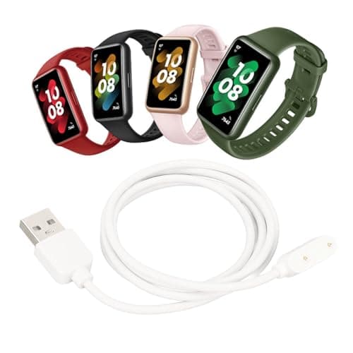 Goshyda Portable Smartwatch Charger, USB Watch Charging Cable Cord for 6 7 Band 6 7, for ES Watch, 3.3ft Magnetic Charging for Travel (White) — view 3