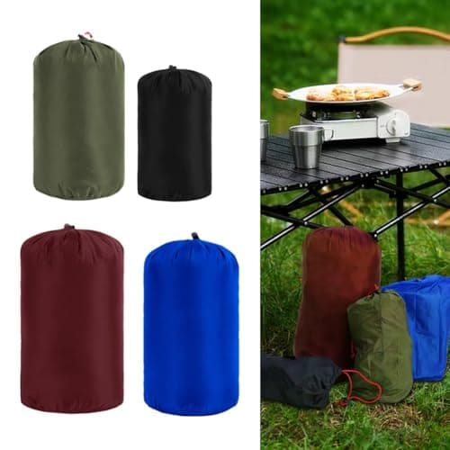 4 Pack Lightweight Drawstring Compression Bags for Travel and Camping Essentials (set3 5L) — view 4