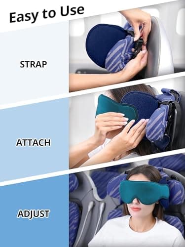 Inspireyes Travel Pillow for Airplane, 360° Head Support for Long Flight — view 5