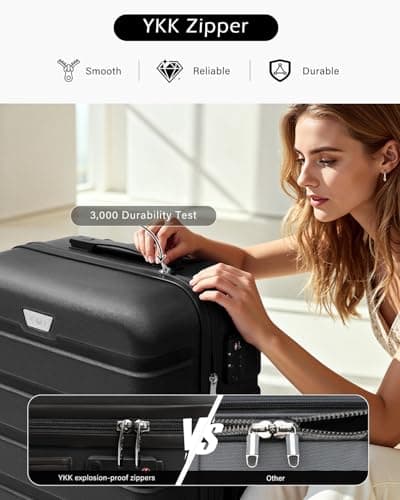COOLIFE 20 Inch Carry On Suitcase for EasyJet, ABS+PC, Hardshell, Durable — view 4