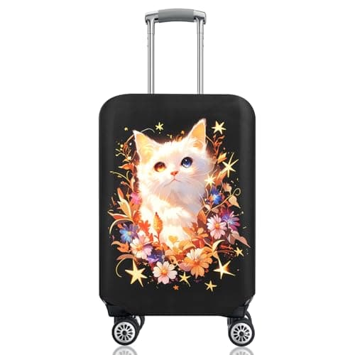 Chostky Luggage Cover for Suicase, Washable & Stretchable Suitcase Cover, Approved Travel Baggage Covers, Personalized Suitcase Protectors Accessories Baggage Covers (Style 7, S(19-21 Inch))