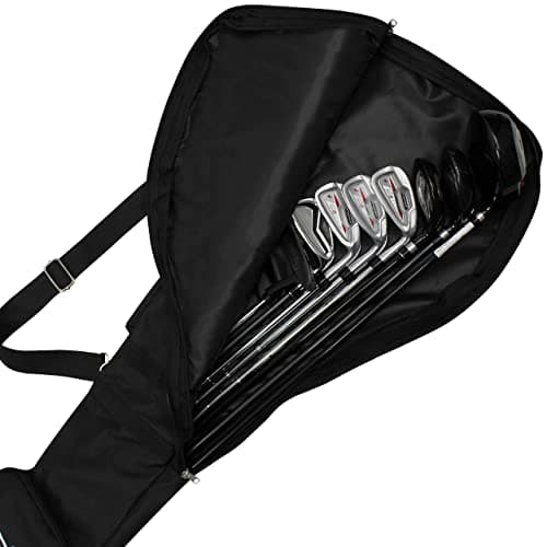 Portable Sunday Pencil Bag, Foldable Golf Club Carry Bag, Waterproof Training Case, Holds 7-12 Clubs — view 3
