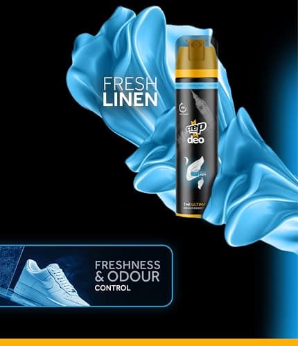 Crep Protect Shoe Deodorizer Spray - Foot & Shoe Odor Eliminator for Smelly Shoes, Sneakers, Boots, Suede & Nubuck - 24-Hour Freshness, Refreshing Scent (Fresh Linen, 150ml) — view 2