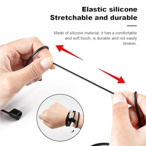 RUILILANG 3Pcs Magnetic Anti-Lost Earbud Straps, Soft Silicone Earphone Lanyard with Neck Cord, Secure Earphone Leash for Running, Sports, Gym & Outdoor Activities — view 4