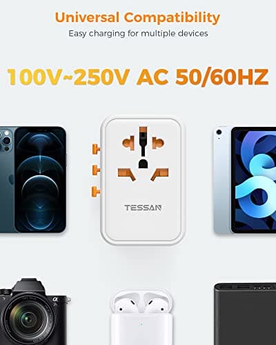 TESSAN 45W Universal Travel Adapter Worldwide with PD USB C Fast Charging — view 6