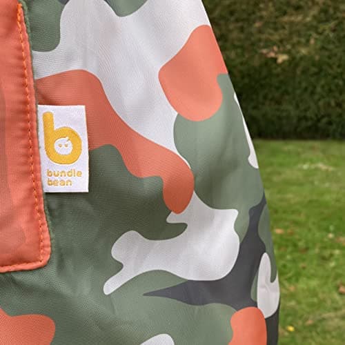BundleBean - Babywearing All-Weather Waterproof Sling and Baby Carrier Cover (Camo) - Rain Cover with Fleece Lining, Universal Fit, Fits Front & Back Carriers, Protection from Rain & Wind — view 4