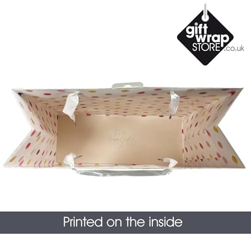 Wedding Gift Bag | Large ‘To Have and To Hold’ Wedding Present Bag 35cm x 28cm x 14cm | Printed Inside | Gift Tag & Satin Ribbon Handles | Designed in the UK | Recyclable — view 6