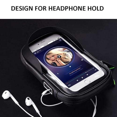 ORCO 360° Rotatable Waterproof Bike Phone Holder – Universal Bicycle Handlebar Bag with Sun Visor & Sensitive TPU Touch Screen – Large Capacity Cycle Frame Pouch for iPhone 15/14/13, Galaxy, up to 6.5 — view 5