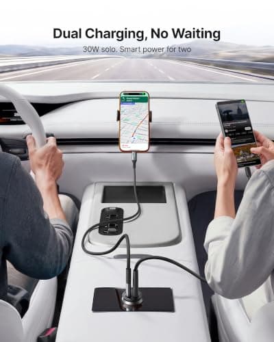 INIU Car Charger, Total 60W [USB C 30W+USB A 36W] Cigarette Lighter Charger — view 4