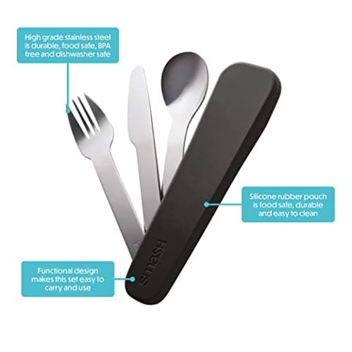 Smash Reusable Stainless Steel Travel Utensils/Cutlery Set — view 2