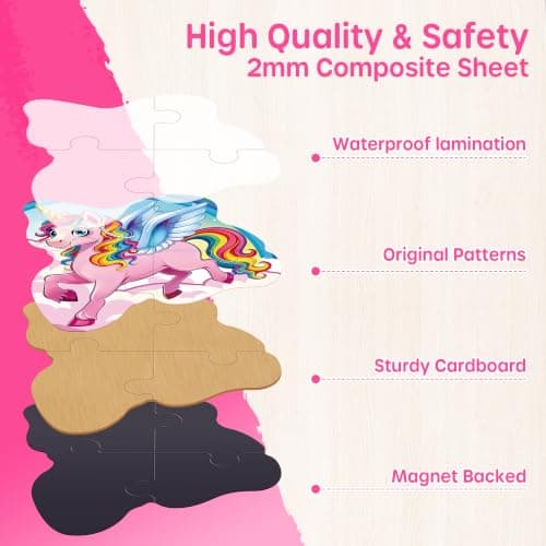 SYNARRY Magnetic Puzzles for 3 4 5 Year Olds, Unicorn Toys Gifts for Girls — view 4
