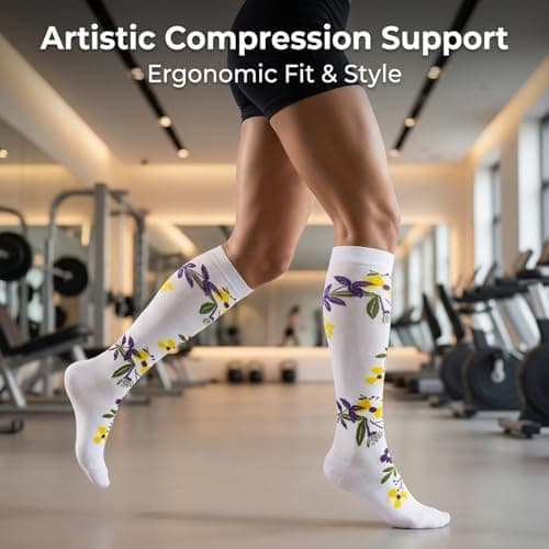 LEOSTEP Compression Socks 6 Pairs for Women Men, 20-30mmHg Support — view 6