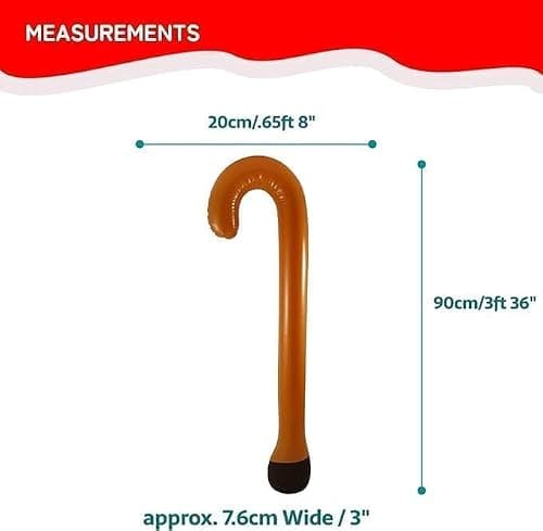 Labela® Inflatable Walking Frame with Walking Stick Novelty Costume Prop Funny Old Age Gag Toy for Fancy Dress Parties Birthdays Halloween and Stage Performances — view 2