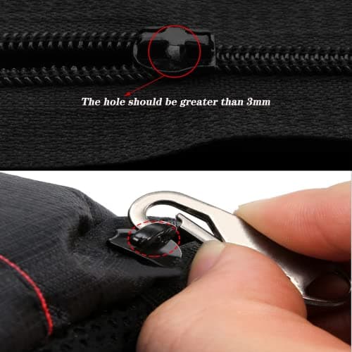 2 Pcs Zipper Pulls Replacement, Universal Zipper Tab Pullers, Repair Kit for Luggage, Handbags, Jacket, DIY Crafts (Silver, 37x10x3.7mm) — view 6
