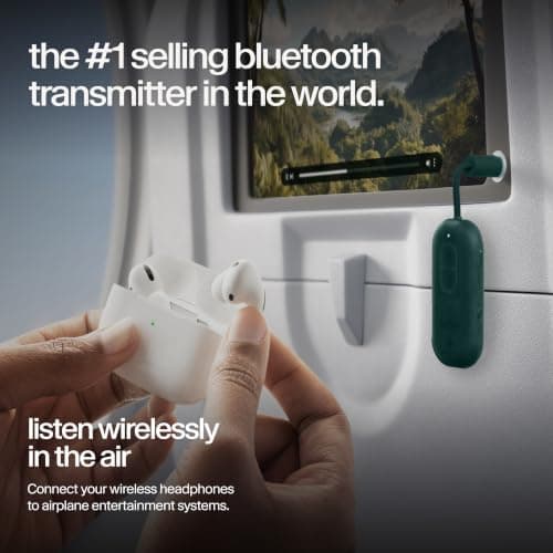 Twelve South AirFly Pro 2, Bluetooth Adapter, Pair 2 AirPods, Teal Ice — view 2