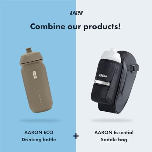 AARON ECO Water Bottle, 100% Biodegradable, 500 ml, Lightweight and Leak-Proof, Practical BPA-Free Water Bottle for Sports, Fitness, Hiking, Outdoor in Beige — view 6