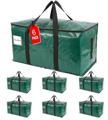 ZFWDSY Moving Bags 93 L,6-Pack Storage Bags Moving Boxes Alternatives