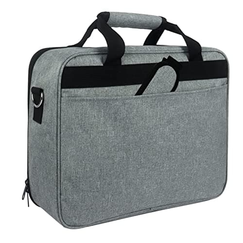 Oaqmvgin Projector Bag with 3 Front Pockets Inner Zipper Pocket for Manuals