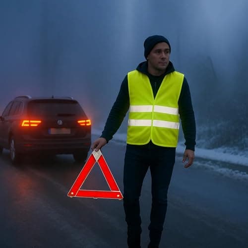 M.J COMFY-LIFE 7-in-1 Car Emergency Breakdown Safety Kit with Jump Leads, Tow Rope, Warning Triangle, Hi-Vis Vest, Emergency Hammer for Vehicle Roadside Assistance — view 2