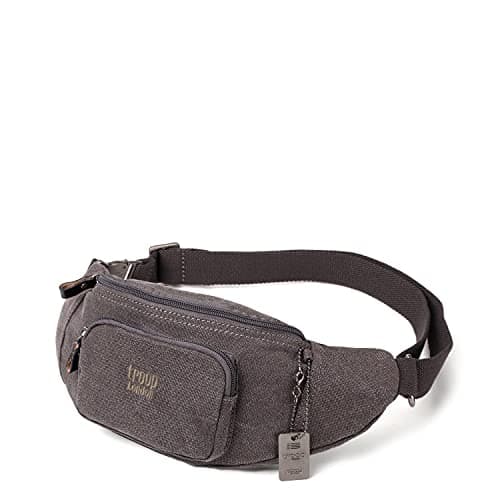Troop London TRP0244 Classic Canvas Waist Bag - Charcoal