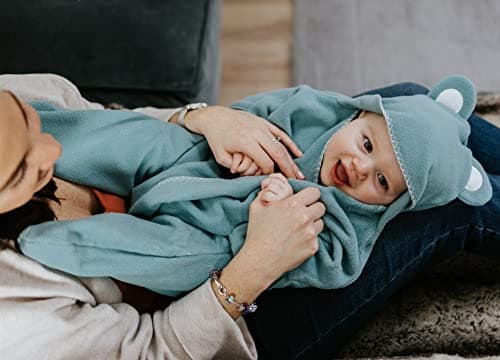Baby Wrap blanket in Luxury Gift Box by BABY BLISS Star Wrap Fleece for Newborns Infants and Toddlers 2 – 12 Month’s Boy Girl Super Soft Great for Travel Strollers and Car Seats (Blue) — view 3