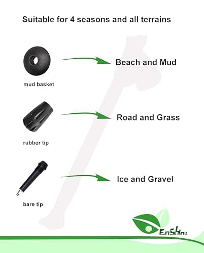 2 X Hikehobby® Antishock With Handle Trekking Walking Hiking Stick Pole (black) — view 2