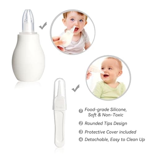 Qunlions life Infant Safety Care Set with Hair Brush Comb Nail Clipper, Baby Essentials Kit for Newborn Girls Boys (Grey White) — view 3