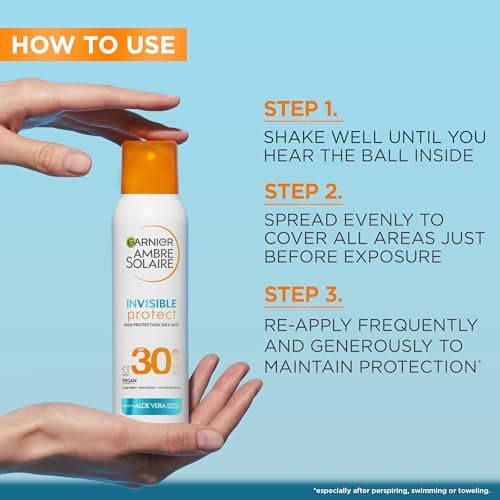 Garnier Ambre Solaire Face SPF Invisible Protect Dry Mist SPF 30 150ml — view 3