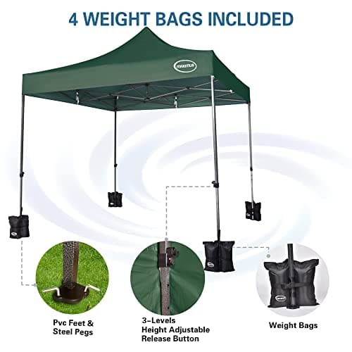 MAXIMUS® Heavy Duty Gazebo 3m x 3m commercial Gazebo Market Stall Pop Up Tent With 4 Sides (Green) — view 5