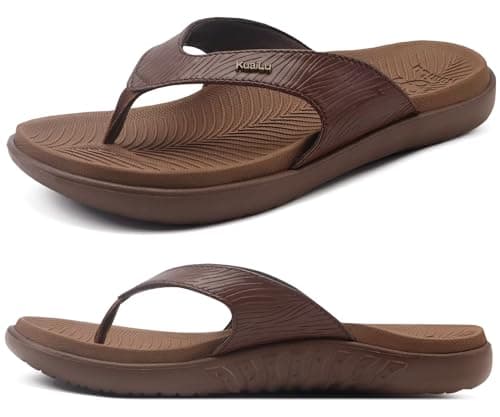 KuaiLu Womens Arch Support Flip Flops Yoga Mat Cushioned Orthopedic Sandals